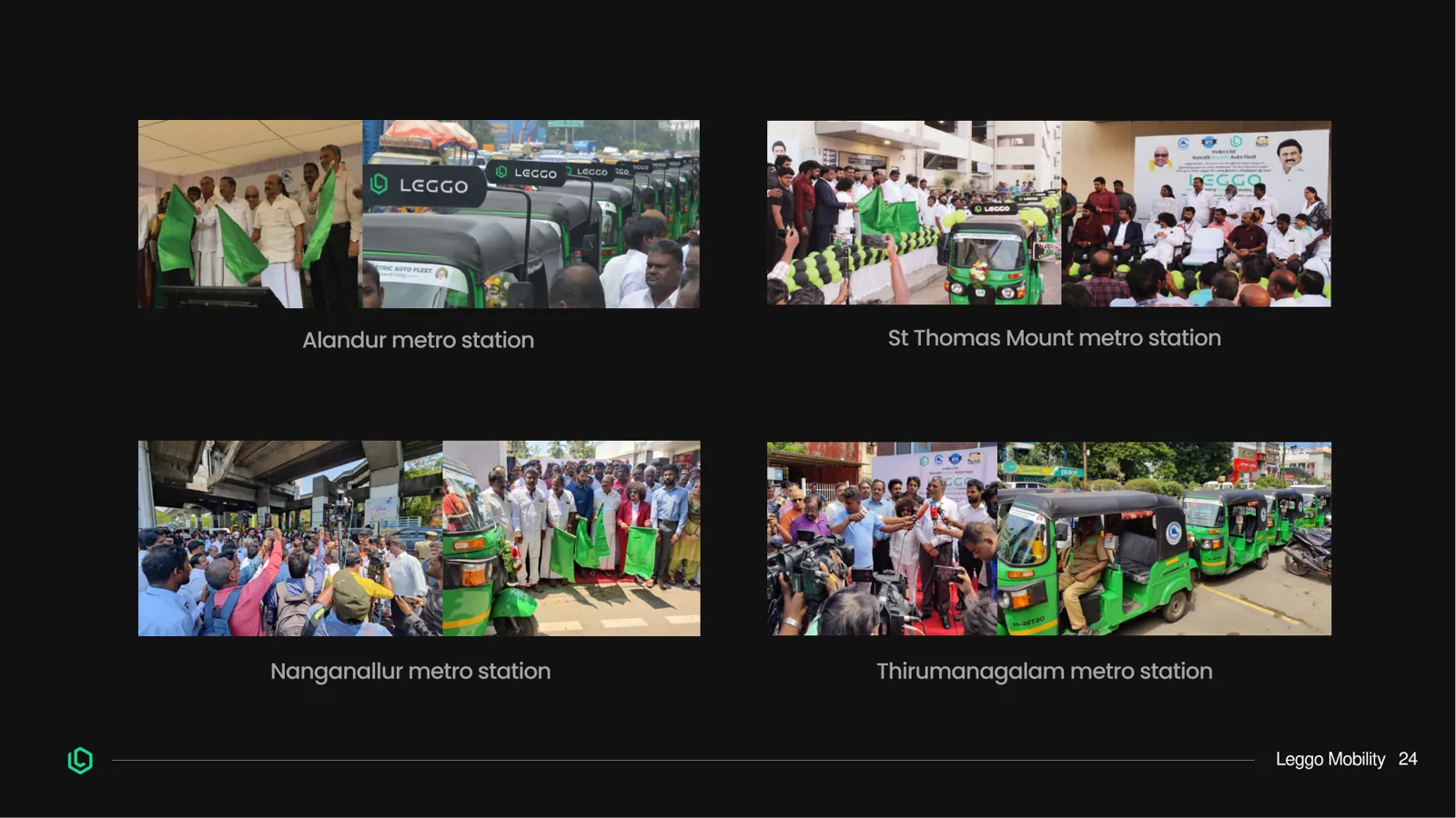 Launch photos at Alandur, St Thomas Mount, Nanganallur and Thirumangalam metro stations
