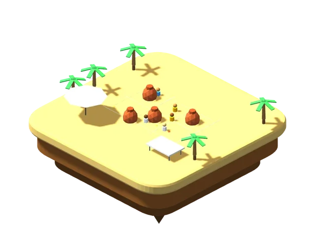 A miniature island illustrating: Took part in Tamil archaeology