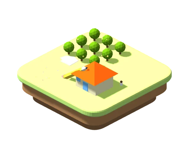 A miniature island illustrating: Sketching
